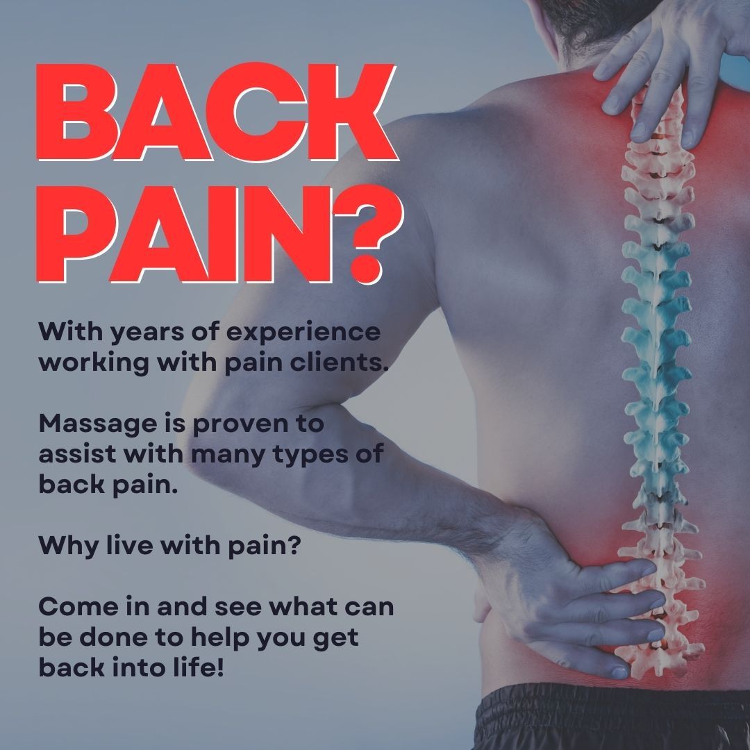 According to the International Journal of General Medicine 2013, a study published on Sep 4, by Saravana Kumar et al about the effectiveness of massage therapy for the treatment of nonspecific low back pain: a systematic review of systematic reviews (so basically they reviewed a stack of other papers on the subject dated from January 2000 to December 2012 and collated their findings) concluded that "There is an emerging body of evidence, ..., that supports the effectiveness of massage therapy for the treatment of non-specific low back pain..."
That research is similar to many, and massage has been recommended for the management of various pain-related conditions, especially those of musculoskeletal origin (Chartered Society of Physiotherapy 2006).
So why live in constant pain? Maybe it's time to come and see a qualified Remedial Massage Therapist, discuss your options and look for a way to get back into your daily activities.
#backpainrelief #mortdaleremedialmassage #healthmatters #