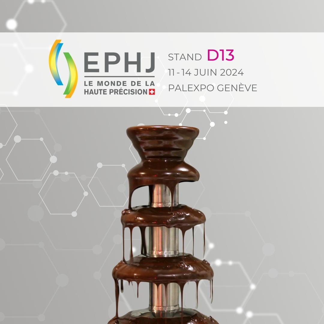 Nous avons le plaisir de vous annoncer que nous serons présents à l’EPHJ - The World of High Precision :
📍 Palexpo Genève, stand D13
🗓 11 au 14 juin 2024
Venez découvrir notre nouveau stand, nos innovations, et sans oublier notre traditionnelle fontaine à chocolat qui fera son grand retour !
Nous espérons vous y voir 😉
***
Wir sind an der EPHJ - The World of High Precision:
📍 Palexpo Genf, Stand D13
🗓 11. bis 14. Juni 2024
Entdecken Sie unseren neuen Stand, unsere Innovationen und nicht zu vergessen unseren traditionellen Schokoladenbrunnen, der sein grosses Comeback feiern wird!
Wir hoffen, Sie dort zu sehen 😉
#fellerpivotagessa #ephj2024 #horlogerie #EPHJ #geneva #swissmade #components #swisswatch #palexpo #highprecision #fontaineachocolat