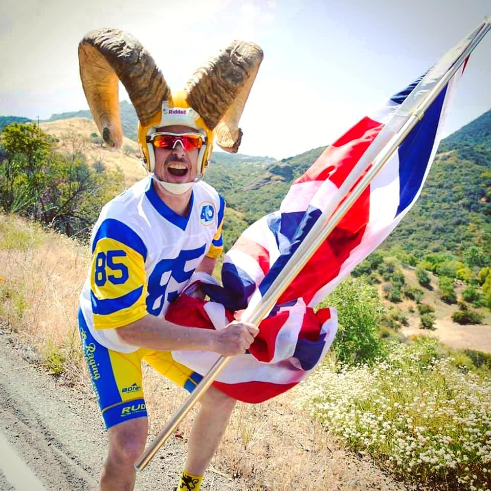 Could be the year of the RAM as the LA RAMS continue to live up to their $$5 billion$$$ stadium in the making by pipping the Kansas City Chiefs 54 - 51 last Monday Night Football. True to a Hollywood script in entertainment value this game was the 3rd highest scoring game in NFL history.
In sporting memory of the most durable
Hall of Famer, Jack Youngbloods Ram jersey at the 2016 Tour of California -
THOUSAND OAKS to SANTA BARBARA
STAGE 3 Results
1 ALAPHILIPPE, Julian (EQS) 4:36:59
2 STETINA, Peter (TFS) + 15
3 BENNETT, George (TLJ) + 25
4 BOOKWALTER, Brent (BMC) + 27
5 POWLESS, Neilson (AHB) + 30
#amgentour #jackyoungblood #julianalaphilippe #peterstetina
#georgebennett #brentbookwalter #neilsonpowless #teamquickstep #larams
#gibraltarroad #rudyproject #thousandoaks
#santabarbara #uci #borahteamwear #cyclingphotography #cyclingcalifornia
#bicidacorsa #ragingram #doreholte #antlerman #superbowlliii #nfcchampionship
#cyclingtour #cyclingtourism #bradleywiggins
#treksegafredo #georgehincapie #coloradobighornsheep #cyclingshot