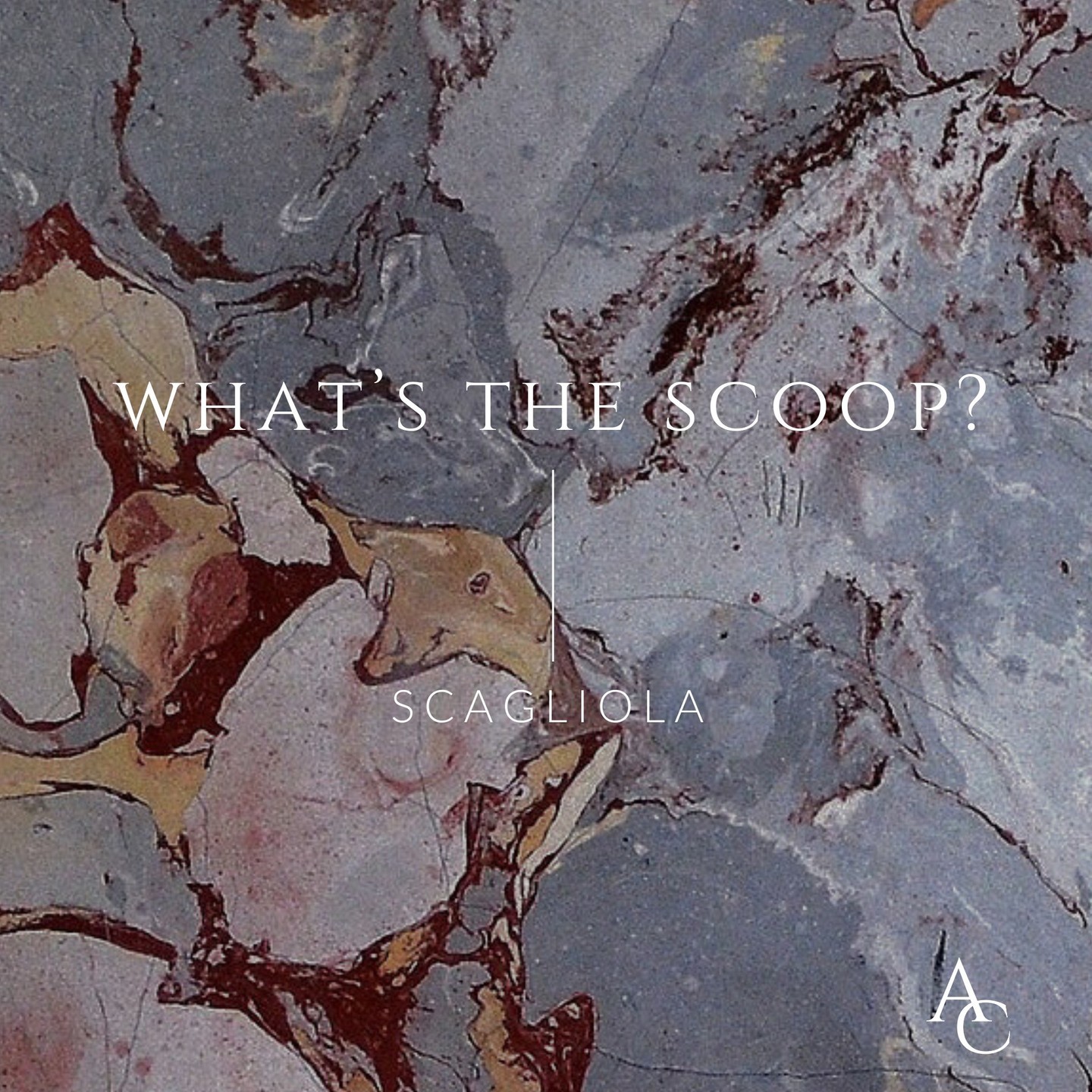 One of the things I love most about the design business is that there's always something new (or old) to discover!
As a way to share the scoop on my favorite new learnings, I'll be posting a few fun findings here. First up? Let's dive into Scagliola.
Dating back to the Renaissance, Scagliola is a surface finishing technique that mimics the look of marble by using a combination of plaster and natural pigments. The mixture is applied in layers, imitating the veins and textures of marble, before being carefully shaped and polished to reveal a glossy, stone-like finish.
Whether you're aiming for a classic or contemporary look, Scagliola is a unique option that provides a surprising touch of sophistication and visual interest to any space.