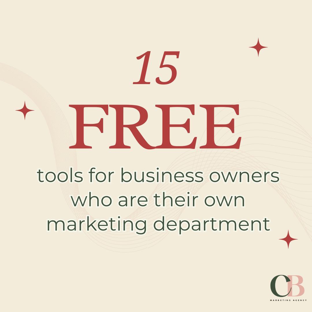 🎉 Calling all DIY marketers! Discover 15 powerful free tools to boost your business without breaking the bank. 🚀 From design to analytics, get the resources you need to thrive!
#SmallBusiness #FreeTools #Entrepreneur #BusinessGrowth #MarketingTips #DigitalMarketing #BusinessOwner