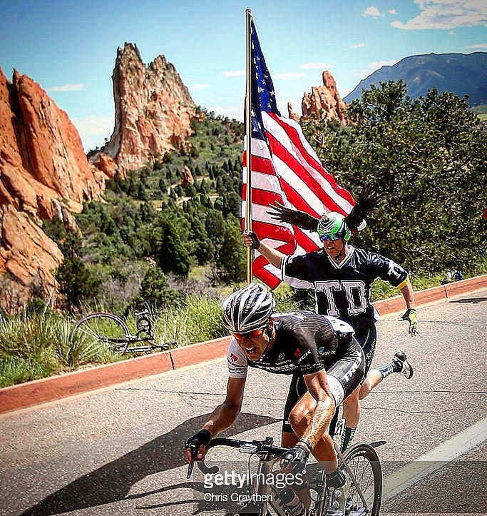JENSIE VOIGT in a full flight of terror during one of his many career signature solo aggressions which he began in opening kilometers of race joining a 12 rider break. This 4 x 25 mile lap circuit through Garden of the Gods / Colorado Springs was total out of this world magnificent martain landscape! On lap 3 Jensie countered Ben Jacques-Maynes attack then broke solo building 1:30 on break group and 2:30 on peloton before the peloton reeled him in at 900 meters from finish! Jensie brought chronic entertainment value to the sport by his total sacrifice assault attacks as if he was in fight or flight rescue of his wife and 6 children. His sense of urgency was 2nd to non in the peloton thereby bringing his family home more Black Forest Bacon. Jensie is the deserving fan favorite by his most approachable comedian personality!
2014 US PRO CHALLENGE, STAGE 4 RESULTS
1 Elia Viviani (Ita) Cannondale. 2:28:52
2 Martin Kohler (Sui)BMC Racing Team
3 Serghei Tvetcov (Rou) Jelly Belly p/b
4 Tyler Magner (USA) Hincapie Sportswear
5 Kiel Reijnen (USA) UnitedHealthcare
#thejensie #jensvoigt #trekbikes #treksegafredo #germanolympicteam
#tourdefrance #usprochallenge #gardenofthegods #doreholte #cyclingphotography #velotravel #uci
#coloradoclassic #coloradocycling #chrisgraythen #bicidacorsa #coloradosprings #familyman
#usacycling #cyclinglife
#livcyclingusa #germannationalteam #shutuplegs #criteriuminternational
#germannationalteam #ucihourrecord
#deutschlandtour #antlerman #eliaviviani
#martinköhler #sergheitvetcov