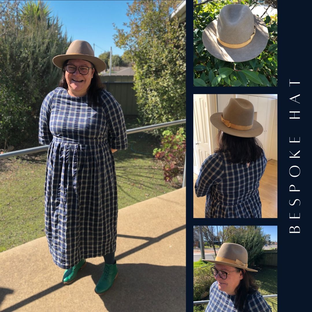 Just delivered a bespoke felt hat to the lovely @kristinadtito, and she looks absolutely stunning! The ribbon is hand-dyed with coffee by yours truly.
Custom details for a unique touch!
#HandmadeHat #CustomFashion #CoffeeDye #BespokeStyle