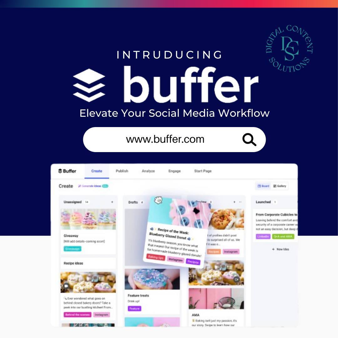 Get to know our favorite social media scheduling app, Buffer!
#Buffer #SocialMedia #DigitalMarketing #Marketing #tips