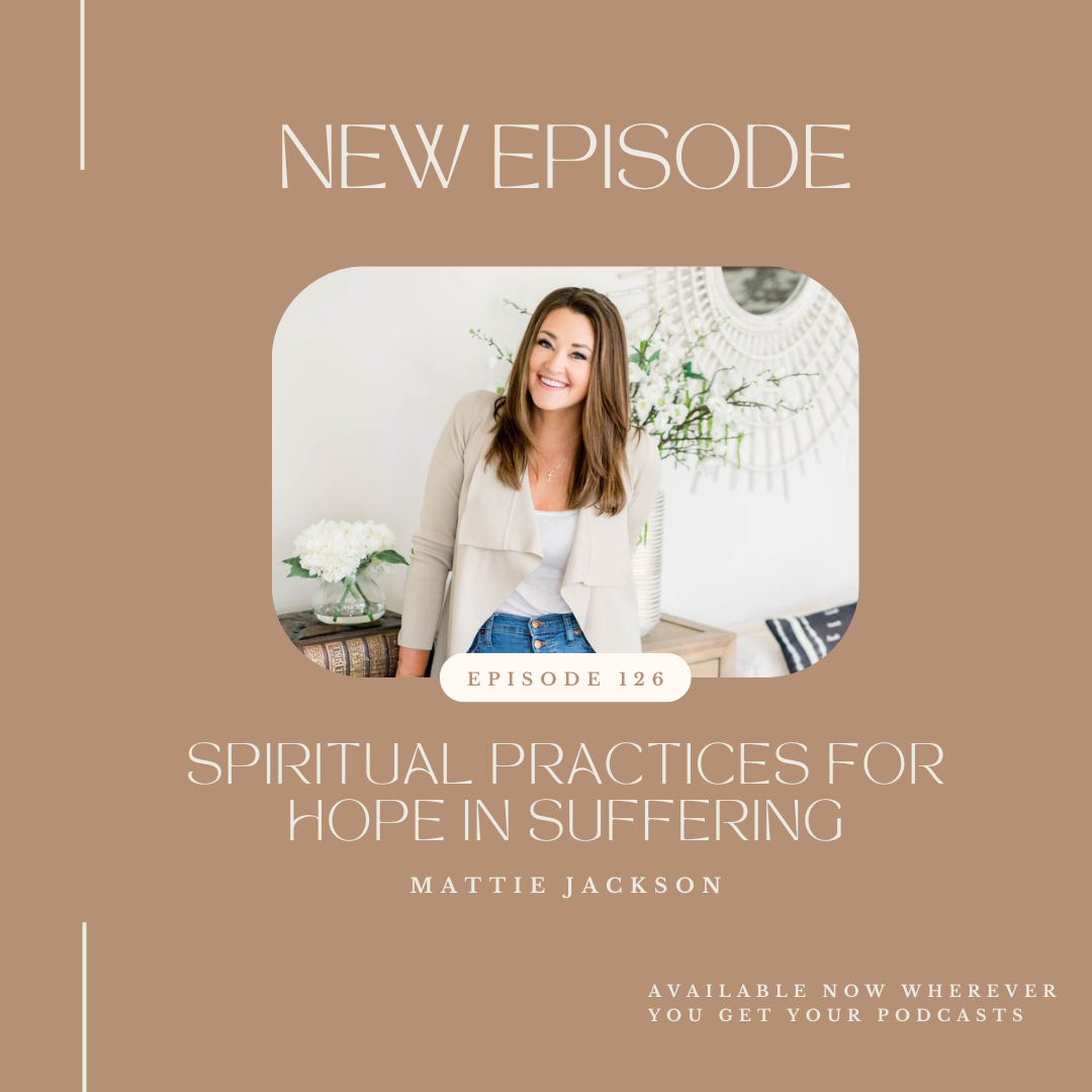 Whether the season of life you currently find yourself in is one of celebration, grief, or somewhere in the middle – we all navigate moments of loss, change, and suffering during our lifetime which makes this hope-filled conversation with Mattie Jackson one you want to hold on to.
Mattie shares about the unexpected loss of her husband and outlines the practices that helped her reclaim hope in the midst of it all.
Available everywhere you find podcasts ✨