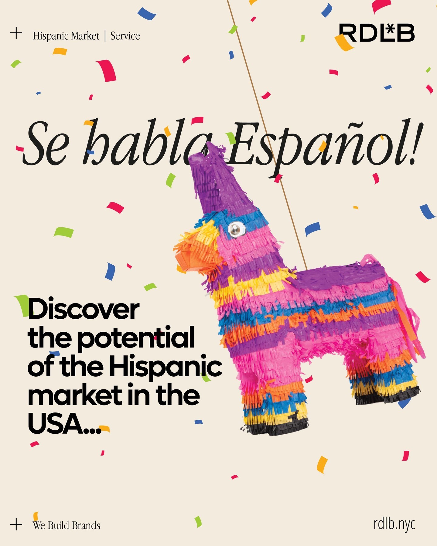 At RDLB Agency, we go beyond translation—combining cultural precision with strategic expertise to create impactful connections. With a team of specialists rooted in Hispanic heritage, we craft campaigns that resonate deeply and drive measurable success. 
Visit RDLB.NYC  and discover how we can transform opportunity into growth!
#HispanicMarketing #CulturalStrategy #MarketGrowth #LatinoBusiness #RDLBAgency