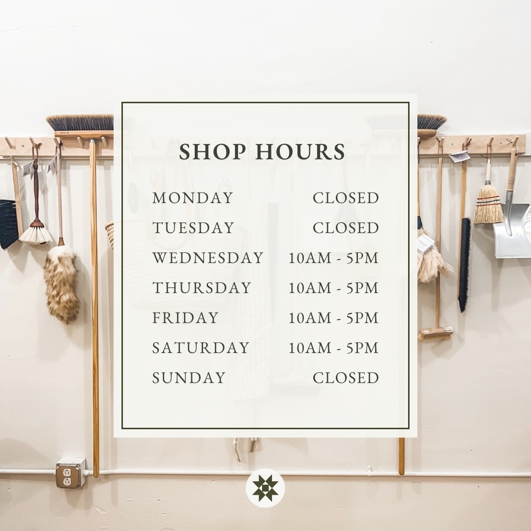 Just a quick reminder on our shop hours