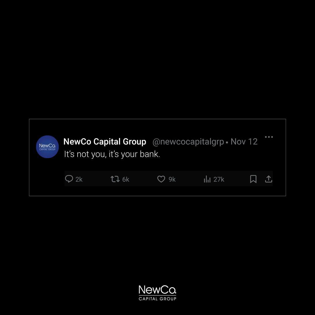 Sorry, hun, it’s not you--it’s 100% your bank. Break up with the delays and get funded fast with NewCo.