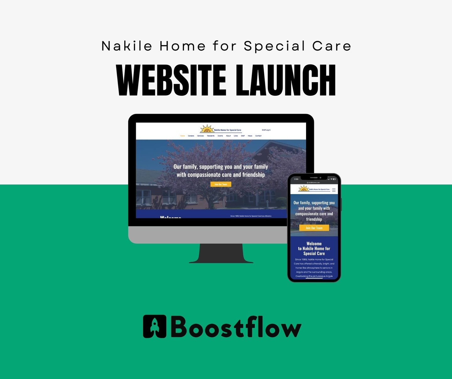 We’re proud to unveil the new website for Nakile Home for Special Care! It offers better navigation, accessibility and resources for families, residents, and staff. 🚀
See how we brought Nakile’s values of compassion and care online at boostflow.ca/blog.