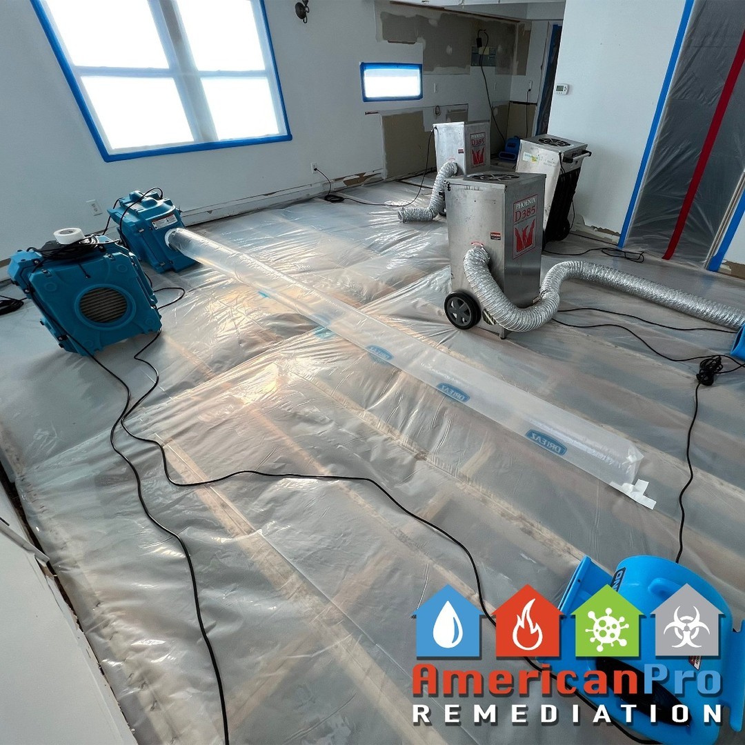 💧🏚️ Comprehensive Restoration in Action!
After a major water loss that damaged the subfloor and floor joists, our team at American Pro Remediation is tackling the issue head-on with a proven process and specialized equipment:
🔨 Floor Tear-Out: Damaged flooring is removed to access the affected areas and prevent further issues.
💨 Specialized Dryers, Fans & Dehumidifiers: Strategically placed to dry the subfloor and floor joists while eliminating hidden moisture.
🏠 Comprehensive Restoration: Ensuring the space is completely dry and ready for rebuilding, preventing mold growth and structural weakening.
✅ Advanced moisture detection tools
✅ Industrial-grade drying equipment
✅ 24/7 emergency service
✅ 15+ years of experience
Every minute matters after water damage. That’s why we act fast to mitigate further harm and restore your space with precision, care, and professionalism. Let us bring your property back to life! 💪✨
📞 Call us today to schedule your assessment and start the restoration process!
#WaterDamageRestoration #SpecializedEquipment #FloorJoistDrying #MajorWaterLoss #EmergencyServices #DisasterRecovery #PropertyRestoration #MoldPrevention #IICRC #RochesterNY #AmericanProRemediation #TrustThePros