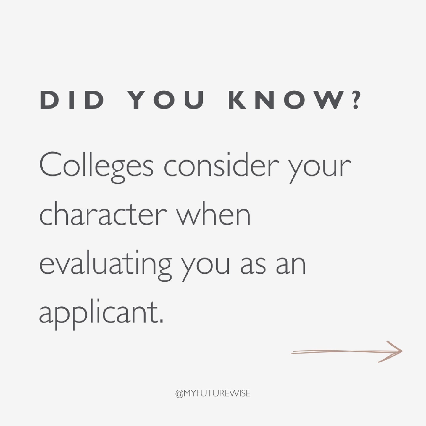 Colleges care about who you are as a person.
You know that grades, activities, and test scores are important factors in college admission, but did you know that your personal character is, too?
NACAC's annual survey revealed that 65.8% of colleges view personal character with "considerable" or "moderate" importance.
#collegeadmission #collegeadmissions #education #parentingteens #parentingteensishard #raisingteens #raisingteensishard #studentsuccess #teenlife #parentingtips #schoolcounselor #schoolcounselorsofinstagram #collegeprep #collegeready #admission #collegeapplications #collegeapps #classof2025 #classof2026 #classof2027 #charactercounts