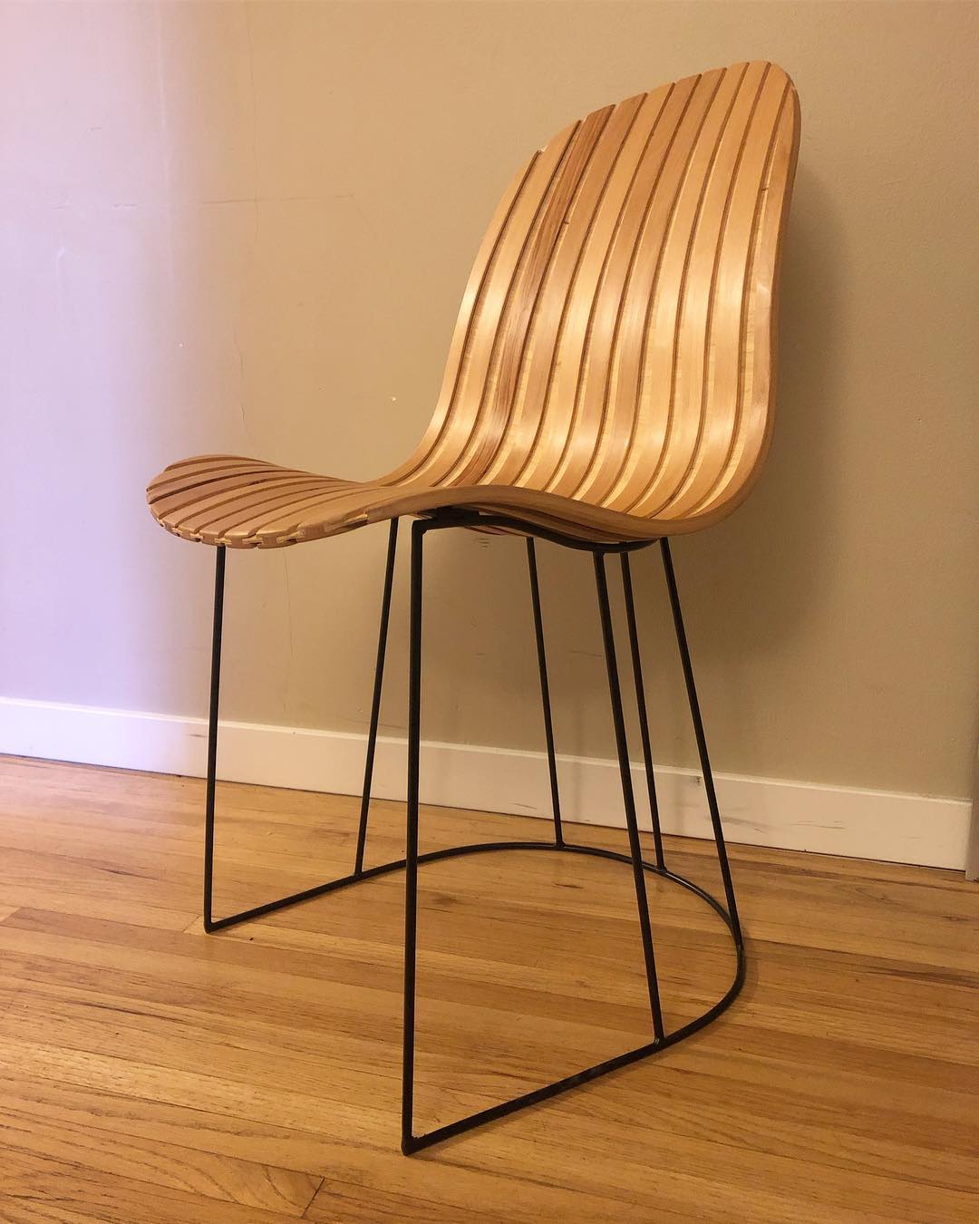 A concept base for the Archetype chair. Made from cold rolled steel rod and the shell from European Beech. #designboom #archdaily #disegno #designer #canadiandesign