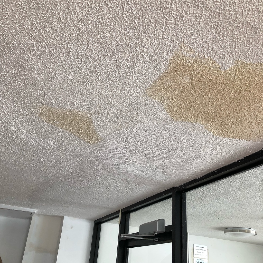 Popcorn ceiling repair done☑️
#ColoriseDecor