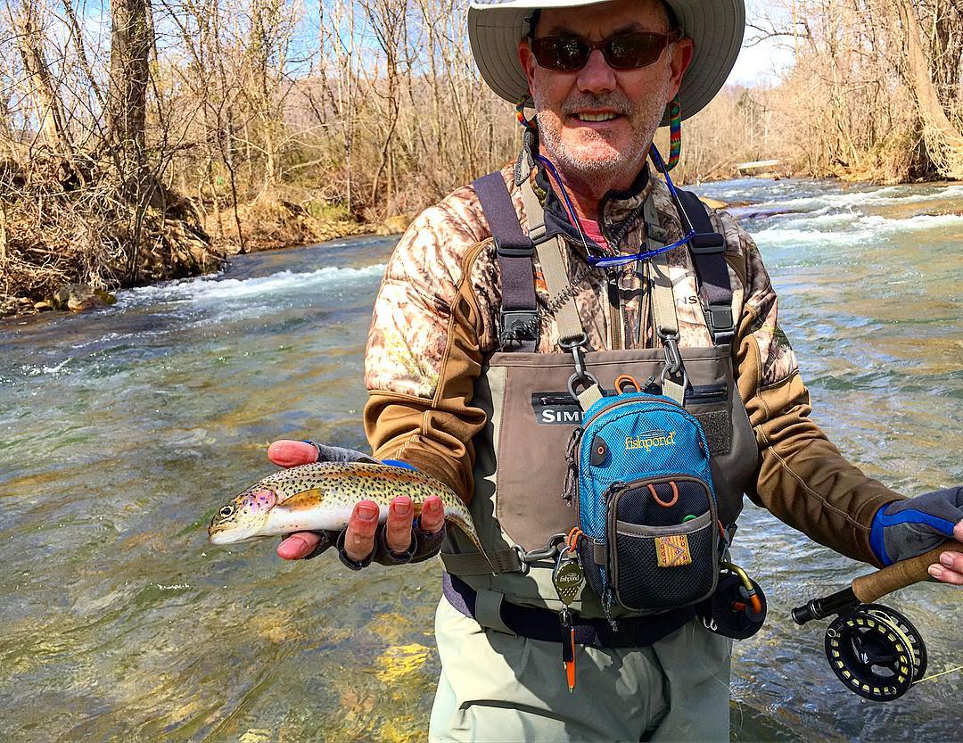 Another happy client with a wild rainbow. #trout #wildisbetter #shenandoahvalleyflyfishing #flyfishing #vaflyfishing #shenandoahvalley