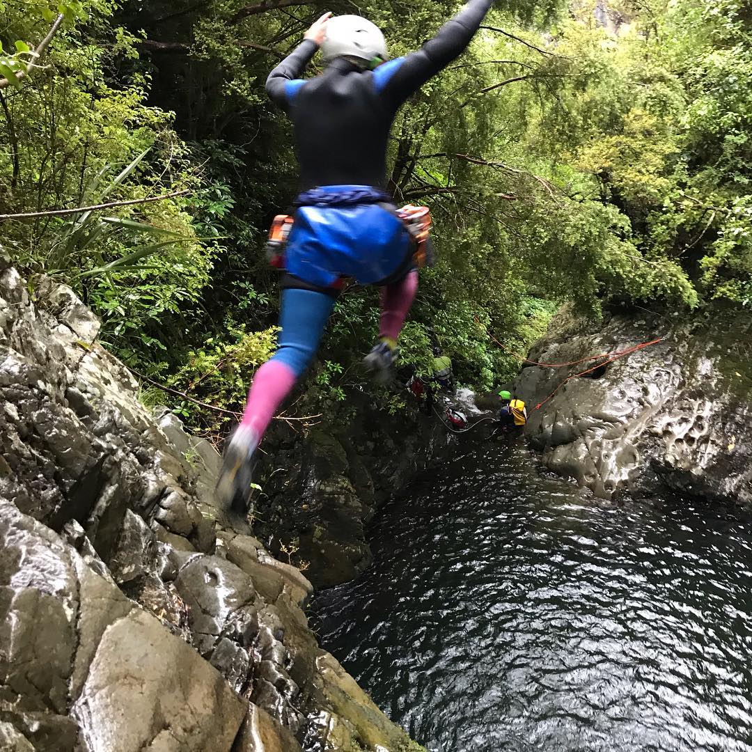 Stand Firm. Take A Breath... Now JUMP!
.
.
.
#canyoning #christchurch #familytravel #newzealand #newzealandvacations #southislandnz