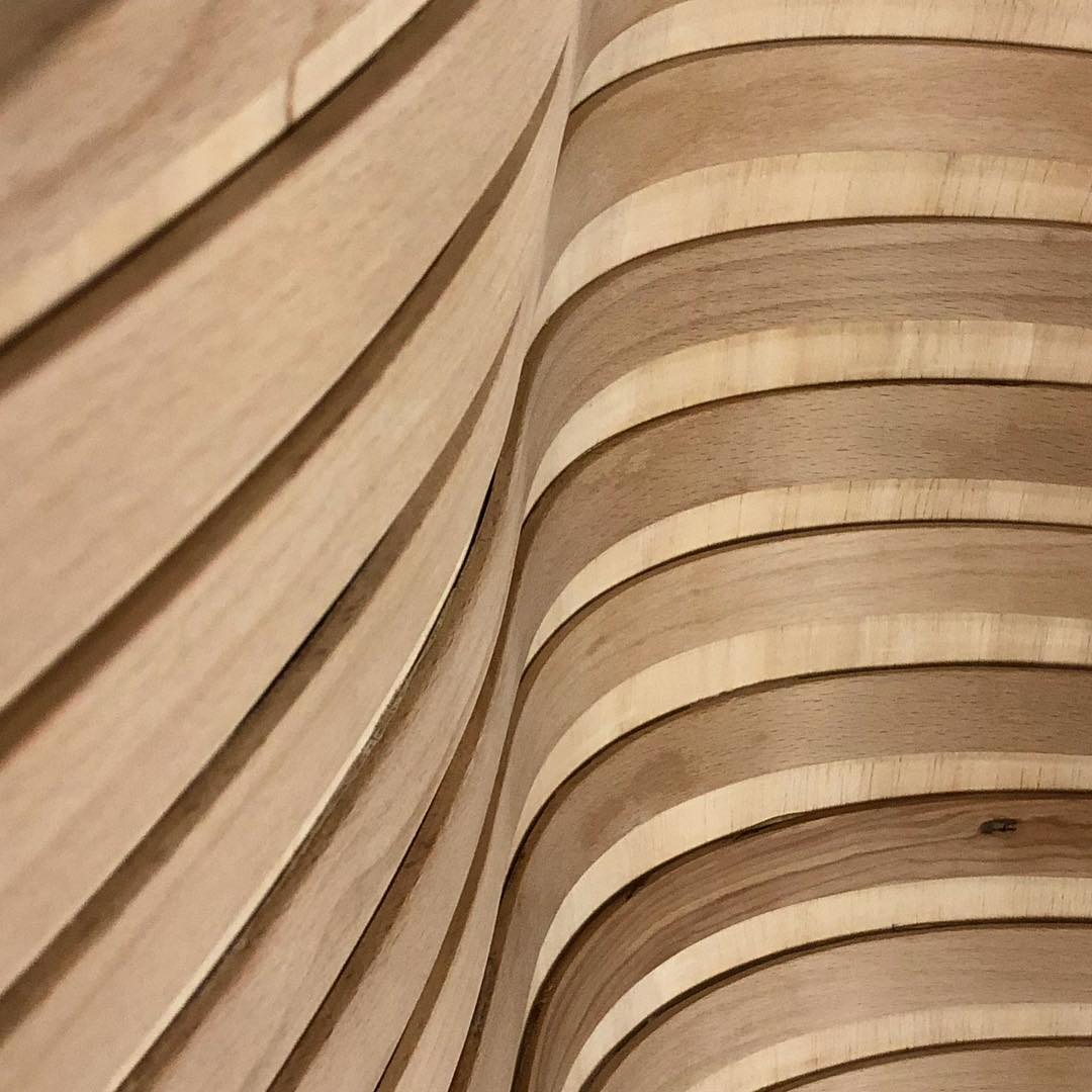 Close up of the Archetype chair in European Beech
