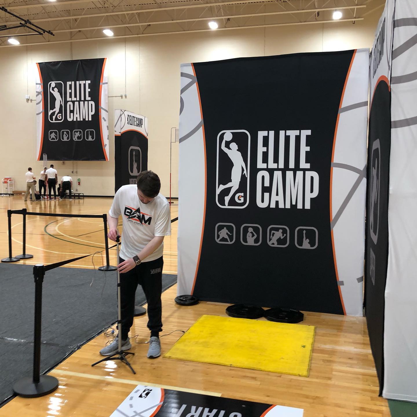 Setting up for day #2 of the G-League elite Camp and Combine in Chicago. #testlikeapro #nbacombine