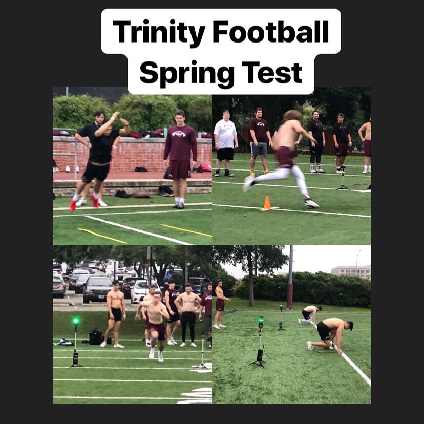 2019 Football is awake at Trinity University. Another BAM Athletic Combine Assessment at Trinity Football Team’s Spring Test with strength and conditioning Hall Fame coach Mike Clark. #testlikeapro