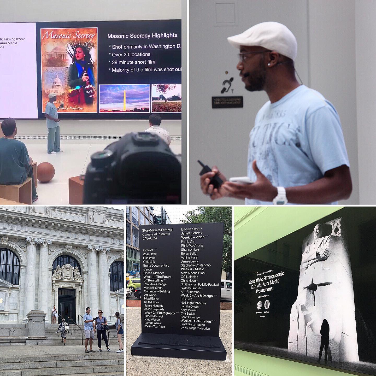 Aura Media Production producer James Lewis speaking at the Apple Store in DC as apart of the Today at Apple Session. #Apple #applecarnegie #appleiphone #ipad #storytelling #filmmaking #shortfilm #producer #director #auramediaproductions #auramediapro #videowalk #video #film #dc #artist #carnegielibrary