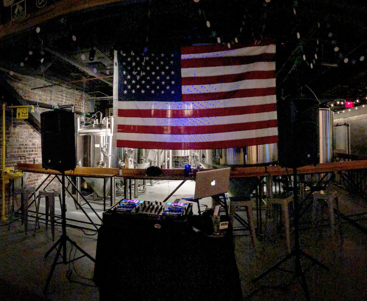 Great night celebrating July 4th weekend at @gloverparkbrewery #july4th #america #americanflag #brewery #denondj #dj #independenceday