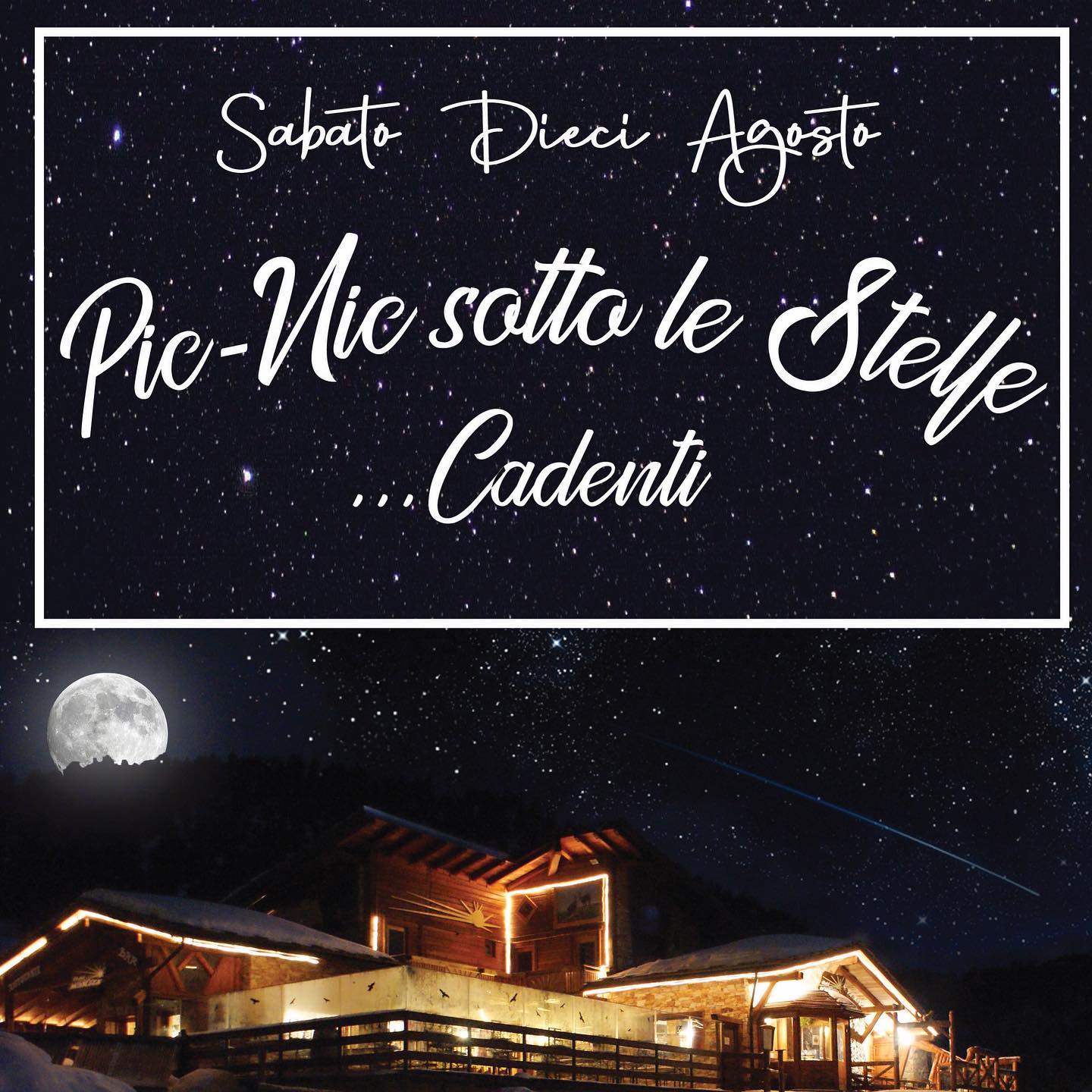 Cosa c’è di meglio di un Pic-nic sotto le stelle per la notte di San Lorenzo?
Vi aspettiamo a 2000m dove le stelle sono più vicine e i desideri si avverano prima 🤩 💫
Solo su prenotazione; info +390122878520