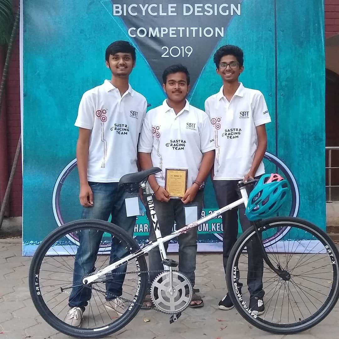 #scolarianracing #Aisi4130 #everymakerisawinner
Credits : @pavanktangudu.ig Overwhelmed and excited to made this Dream come true,
Won 3rd prize in MANUVERABILITY.
SAEINDIA SOUTHERN SECTION
BICYCLE DESIGN COMPITITION 2019
At KONGU ENGINEERING COLLEGE
2nd & 3rd Aug.
Heartfull thanks to @scolarianracing for providing nice quality of AISI 4130 CHROMOLY Tubes.
KUDOS! To my team peeps @saisantosh_9
@de_vas_tator @santosh_skywalker and my heartfull thanks to our RIDER and CAPTAIN of the team @its_ithik for the support and all your efforts towards the team
TEAM : @sastra_racing_team
I am very thankfull to the People of #SRTBAJA #SRTESVC for you support
Bicycle Name: SRT-X - The Dream Bike