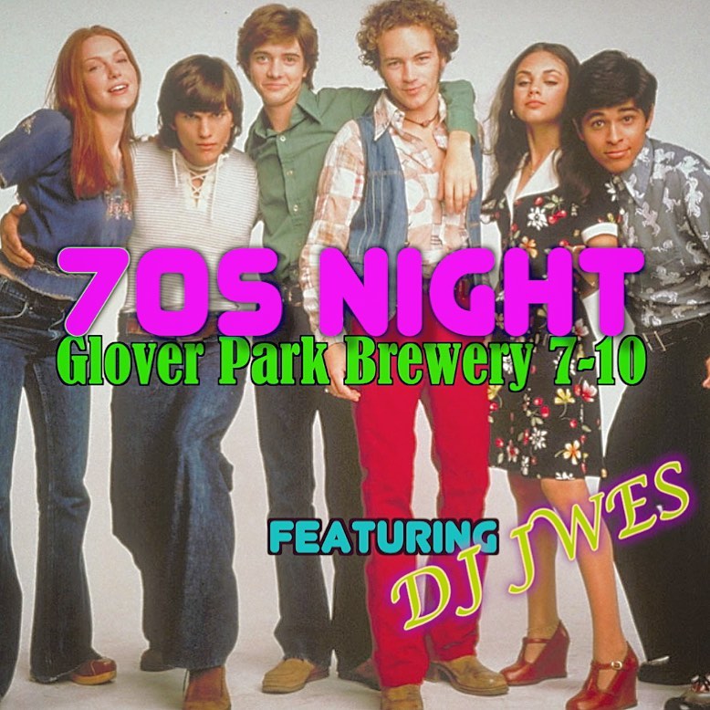 Get Groovy tonight at @gloverparkbrewery for 70s Night 7-10pm with DJ @j_jameswesner #gloverpark #gloverparkbrewery #brewery #mariettasquare #dj #70snight #groovy #atlanta #atlantaevents #thirstythursday #thursday #djjwes #drink #beer #nightout #funkytown #disco #atl #atlthursday #dance #music #djs #atlantaeats #matietta #that70sshow #70 #decadetheme
