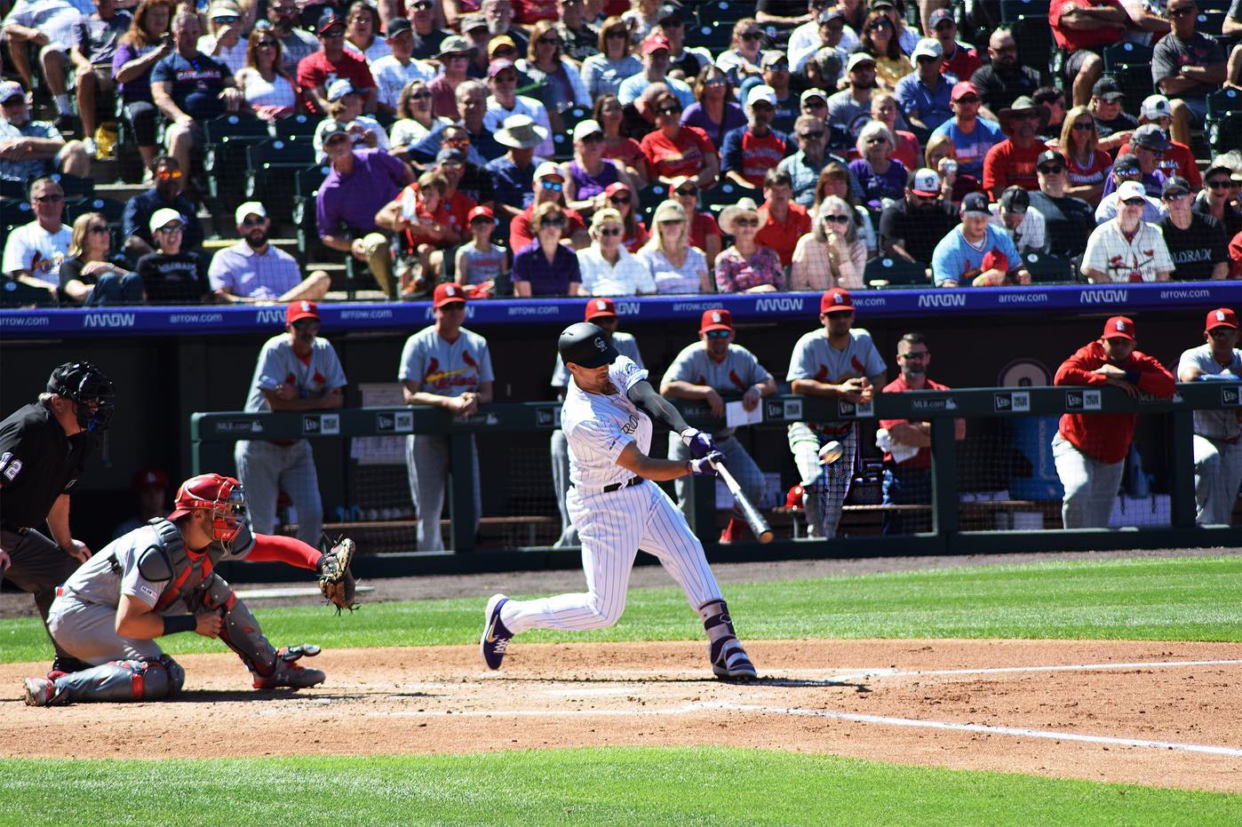Josh Fuentes’ first career major league home run! #mlb #coorsfield #baseball #rockies #colorado