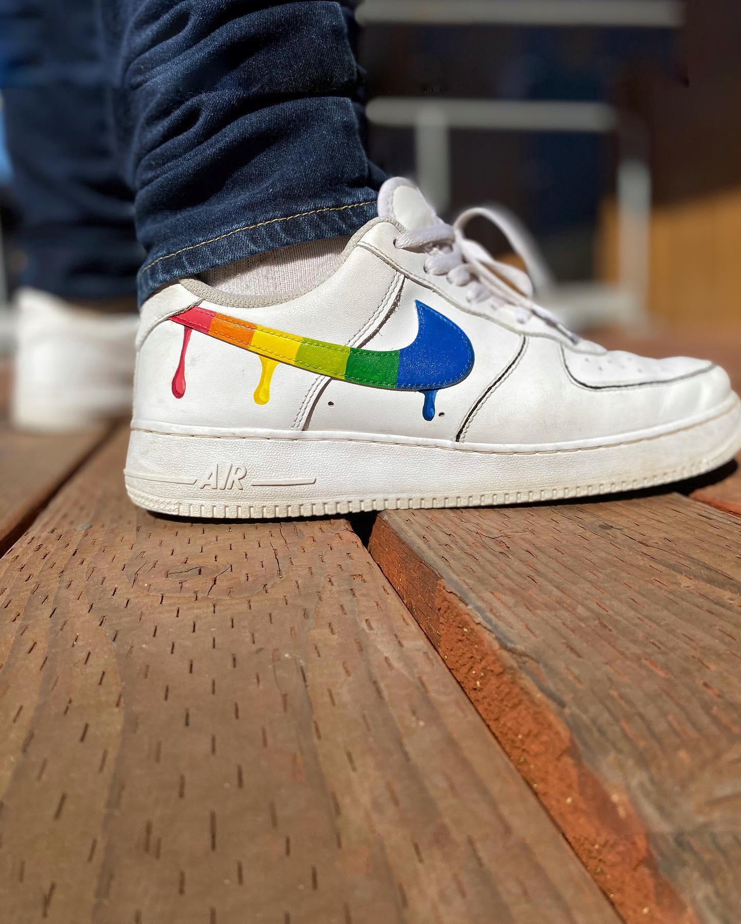 Happy Halloween! 🎃. ~Custom Nike Air Force Ones. ~🌈 DM me if you’d like your shoes to be custom made! 💫 $40~$80 (Sometimes less sometimes more)
Depending on design