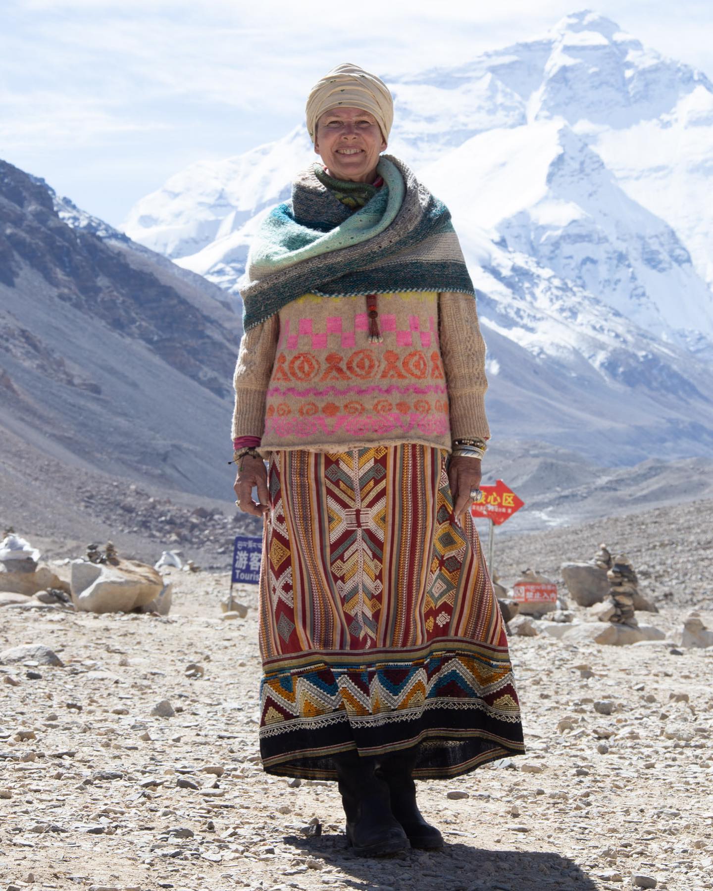 There is something quite lovely about wearing items which are crafted using one’s hands; and there has been time, quality materials, and one’s heart and soul embedded within them. My skirt; my jumpers and scarves that I knitted myself.. and my jewellery which was made by artisans I’ve met along our journeys over the years; all hold the essence of human creativity and soul.
Most days on our journey I wore, the most exquisite piece of woven silk fabric I purchased from @ockpoptok in Luang Prabang in Laos… and held it up using the belt I wove with @theweavingsisters .
Luang Prabang in Laos was a dyers and weavers heaven. At Ock Pop Toc there was a beautiful display of weaving using silk. I learned so much about the different styles of weaving techniques… and had a really great time with the weavers there. I’ve always loved weaving and after my fabulous day weaving my belt with @theweavingsisters, I was hungry to learn more… and considering purchasing a loom when we returned home so I could weave at home.
What was wonderful about wearing an exquisite piece of fabric, was that I could adapt the tying style according to the country and when I was in Tibet, I realised that the fold was in the back instead of at the side as in Laos… so…. just an adjustment in the fold and my skirt was much admired by the local ladies… but for me, more importantly was that there was something quite wonderful about wearing items which had taken time, heart and soul to create and that I could let them live as I walked and travelled across land.
Swipe to see more photos and more stories and photographs in my Journal on my website – link in my profile. ..
Pic at Everest Base Camp in Tibet, with Chomolungma )Mt Everest) reaching skyward behind me. .
.
Samen Shawl by @westknits
My motifs in Astrid by @junkookamoto212 .
.#liveboldly #Laos #traveller #roadtrip #weaving #momentsofmine #laostravel #adventurer #journeywoman #instatravel #instatravelling #himalayas #travelgram #explore #explorer #traveldiaries #livingthedream #travelawesome #traveldeeper #livefully #livecreatively #inspired #adventureseeker #travelmore #goexplore #wonderfulplaces #openmyworld #lovetotravel #seekmoments