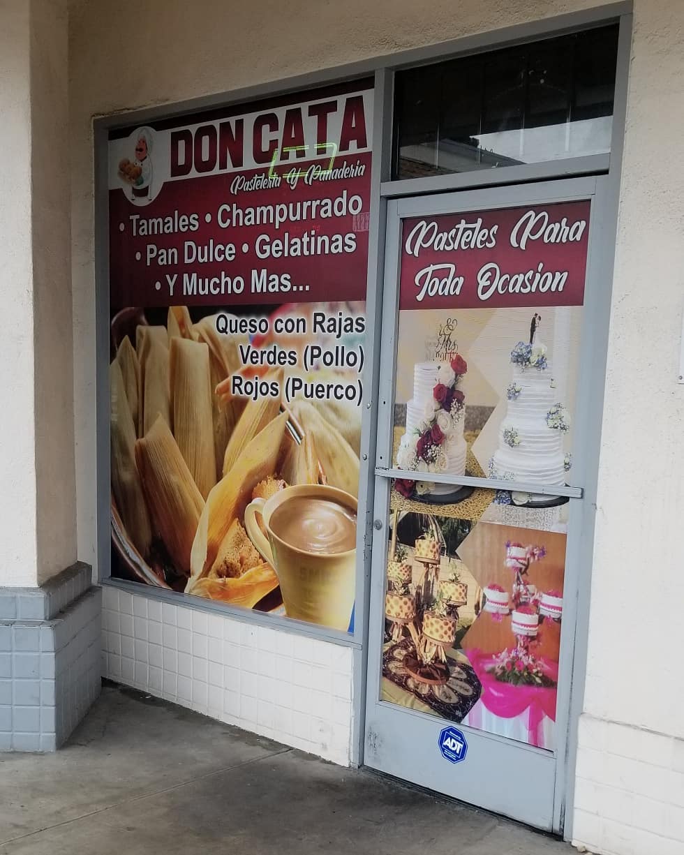 Perforated decals for @panaderiacata3 dm us to get yours today! #printing #perforateddecal #graphicdesign