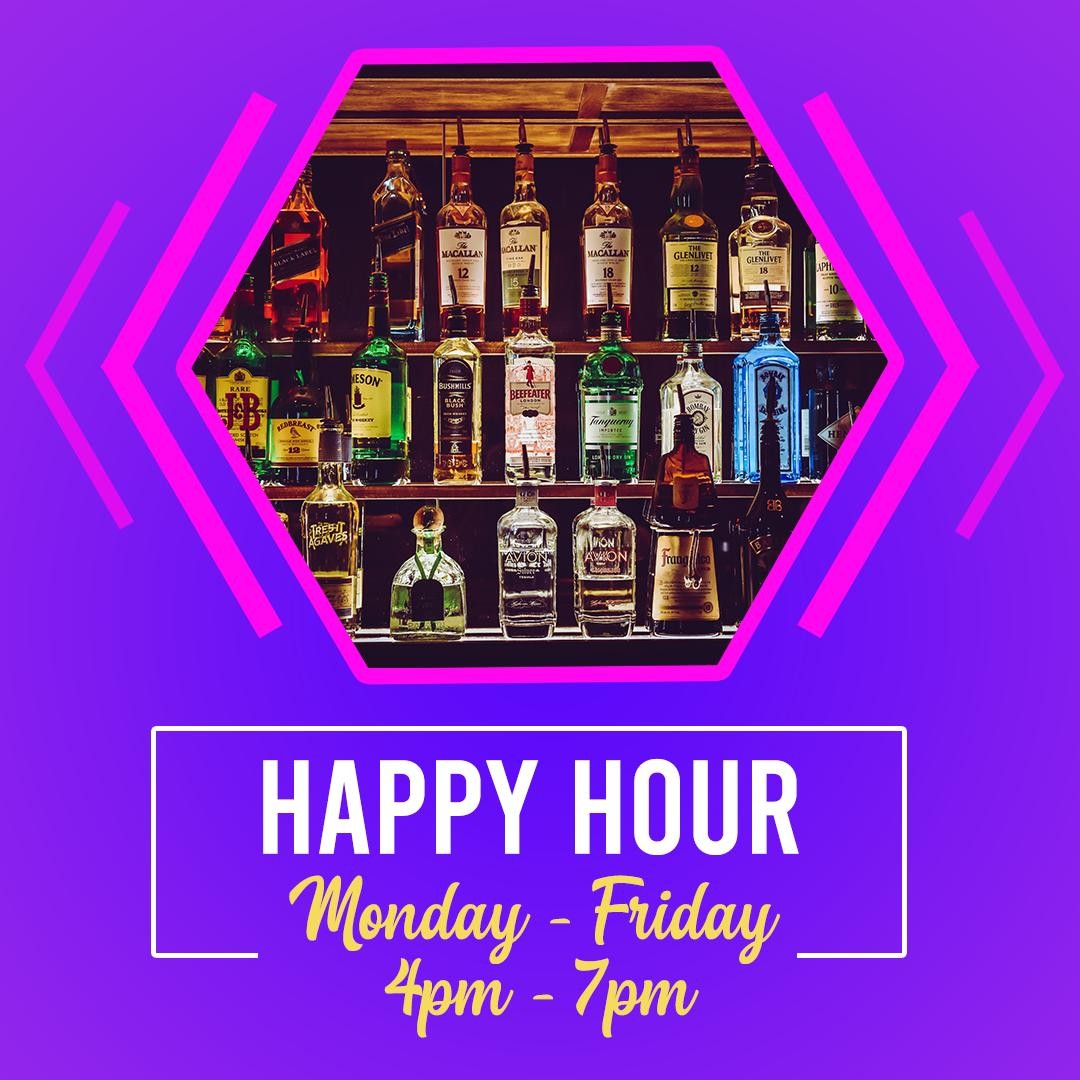 Join us every week for our #HappyHour! Monday - Friday from 4pm-7pm.โ
.โ
.โ
.โ
#hookah #jax #jacksonvillefl #904 #duuuval #ilovejax #igersjax #904happyhour #hookahlounge #hookahs #hookahbar #happyhour #weekly