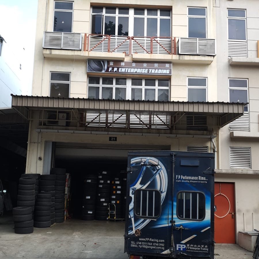 F.P. Enterprise Trading started since 2004 and has been distributing tyres and wheels. We are committed to providing the best deals and service. We are able to show you a vast selection of car tyres and wheels. We carry a range of branded tyres, ranging from Michelin, Continental, Dunlop, Goodyear, Pirelli, Bridgestone.
Our office is located at:
21 Kaki Bukit Industrial Terrace
Singapore 416101