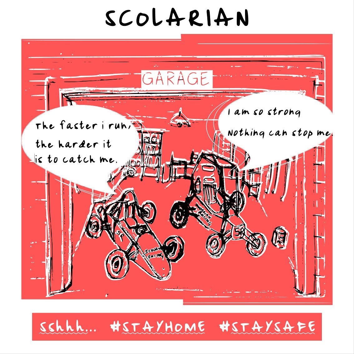 The current mood.
.
.
#garage #scolarianracing #codiv19 #art #artistsoninstagram #everymakerisawinner