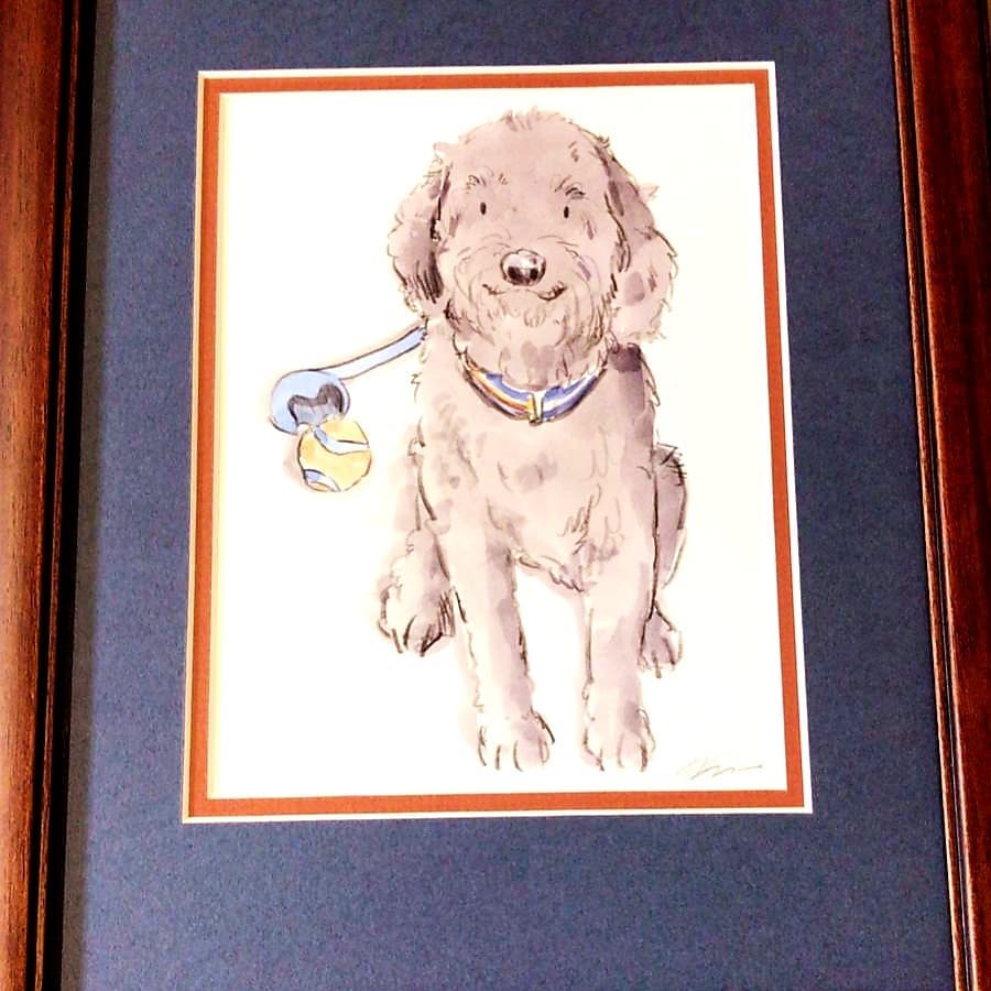 The most important member of the family gets pride of place! #dogsofinstagram #pictureframing #lovewhatyoudodowhatyoulove #localbusinesses #artwork