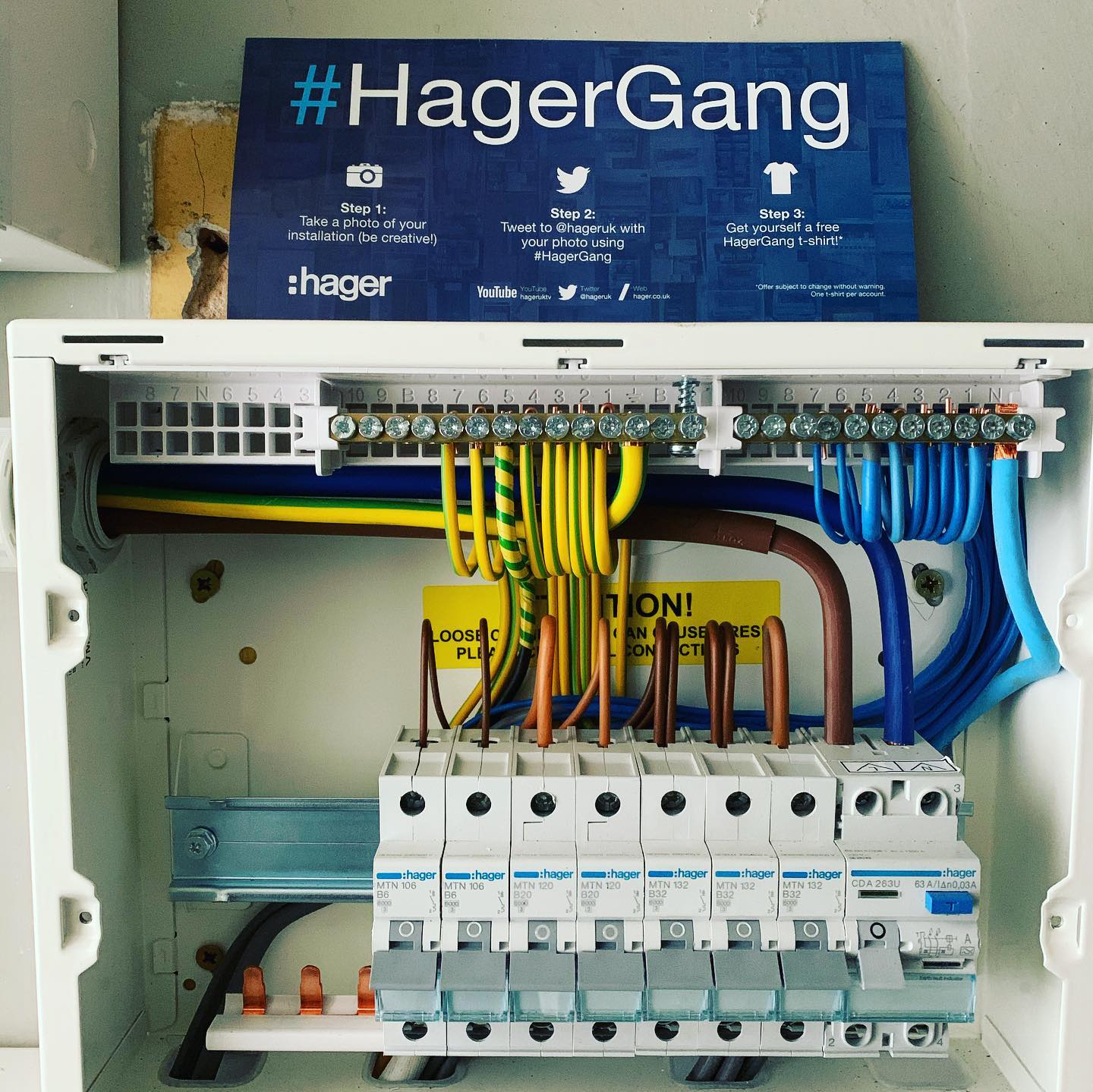 New consumer unit installed today. Powered up an extension that was wired pre-lockdown. .
.
.
.
.
.
.
.
.
.
.
#TT #Electrical #TTElectrical #Electrician #London #Local #Friendly #Design #hager #consumer #unit #new #install #hagergang