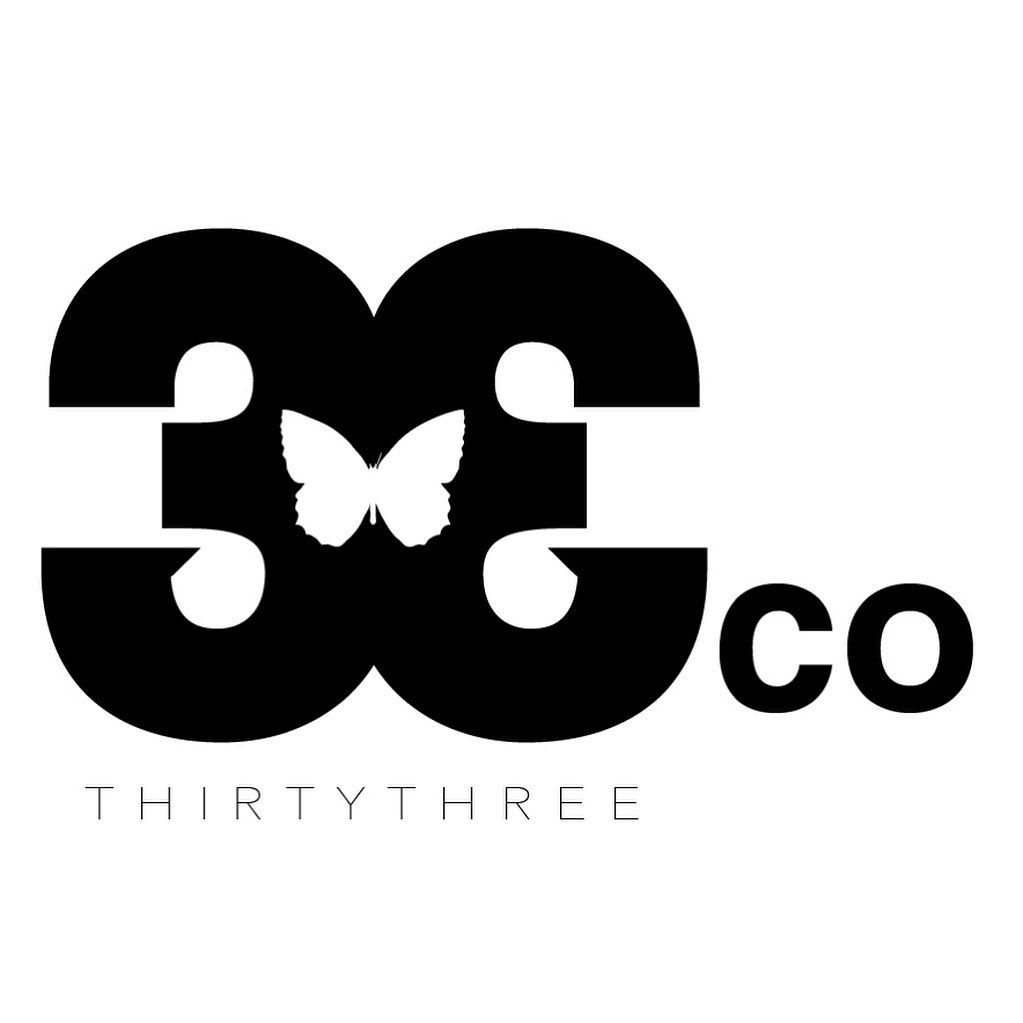 New logo design for @thirty.three.co
Check out their custom Trendy clothing line 🦋