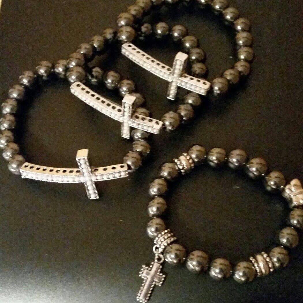 Hematite bracelets .... Handmade and delivered with a sage stone to cleanse the bracelet before you wear it
Hematite helps to absorb negative energy and calms in times of stress or worry. Hematite is a very protective stone and is great to carry to help you stay grounded in many situations. Hematite is also good for working with the Root Chakra, helping to transform negative energies into a more positive vibration.#healingjewelry #healingfashion #handmadejewelry #shukuaccessories #afrocentricjewelry