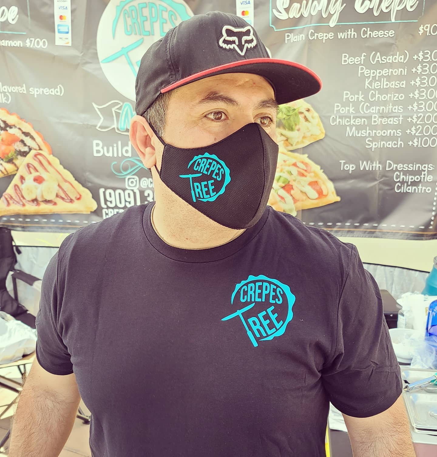 Elevate your brand and rise above the competitio, we designed and printed the logo, post cards, banners, shirts and masks for our friends at @crepestree they have very delicious sweet and savory crepes!!! #graphicdesign #printing #mask #supportsmallbusiness