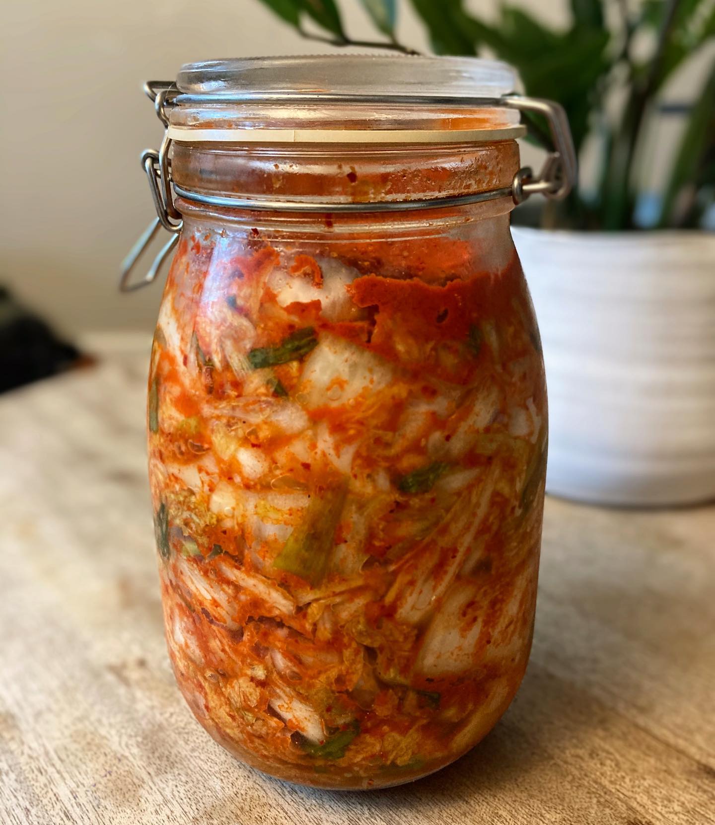 Our latest kitchen experiment – Kimchi! 🥬🌶
Kimchi is a traditional Korean dish of fermented veggies – we used napa cabbage and scallions, flavoured with ginger, garlic, onions and chilli 😋
Most people think of yogurt as a good source of probiotics, but there’s so much more out there to try! Any fermented food, like kimchi and sauerkraut, are great sources of natural, healthy, gut-friendly bacteria, (and especially great options if you don’t tolerate dairy)! 👌
Probiotic supplements can be helpful when the right dose and strain is used for you, but the biggest determinant of what bacteria are living in your gut long-term 👉 DIET.
And a happy, healthy gut with lots of good microbes is SO foundational to our overall health - from hormonal balance, to mood and mental health, AND affects our risk of many autoimmune and chronic diseases.
The best way to support a healthy microbiome 👉 include a wide varity of whole foods, probiotic and fibre-rich foods, and avoid / minimize sugar and processed foods 👏
What are your favourite probiotic rich foods?! Have you experimented with fermenting in your kitchen?