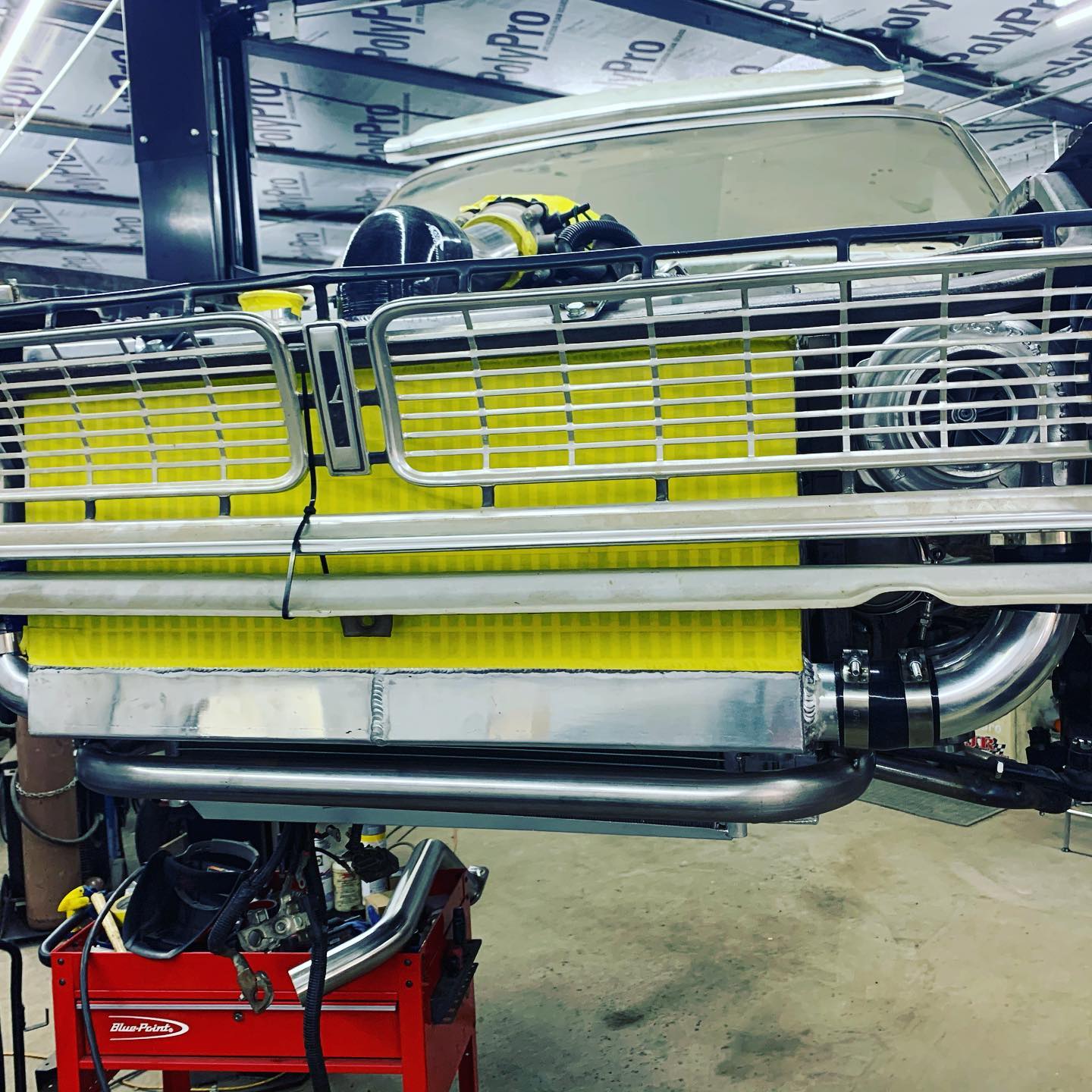 Should we exit the exhaust out of the fenders or out the back of the car on this restomod Twin Turbo Falcon? What do you guys think. Comment which you think we should do #WetzelPerformance