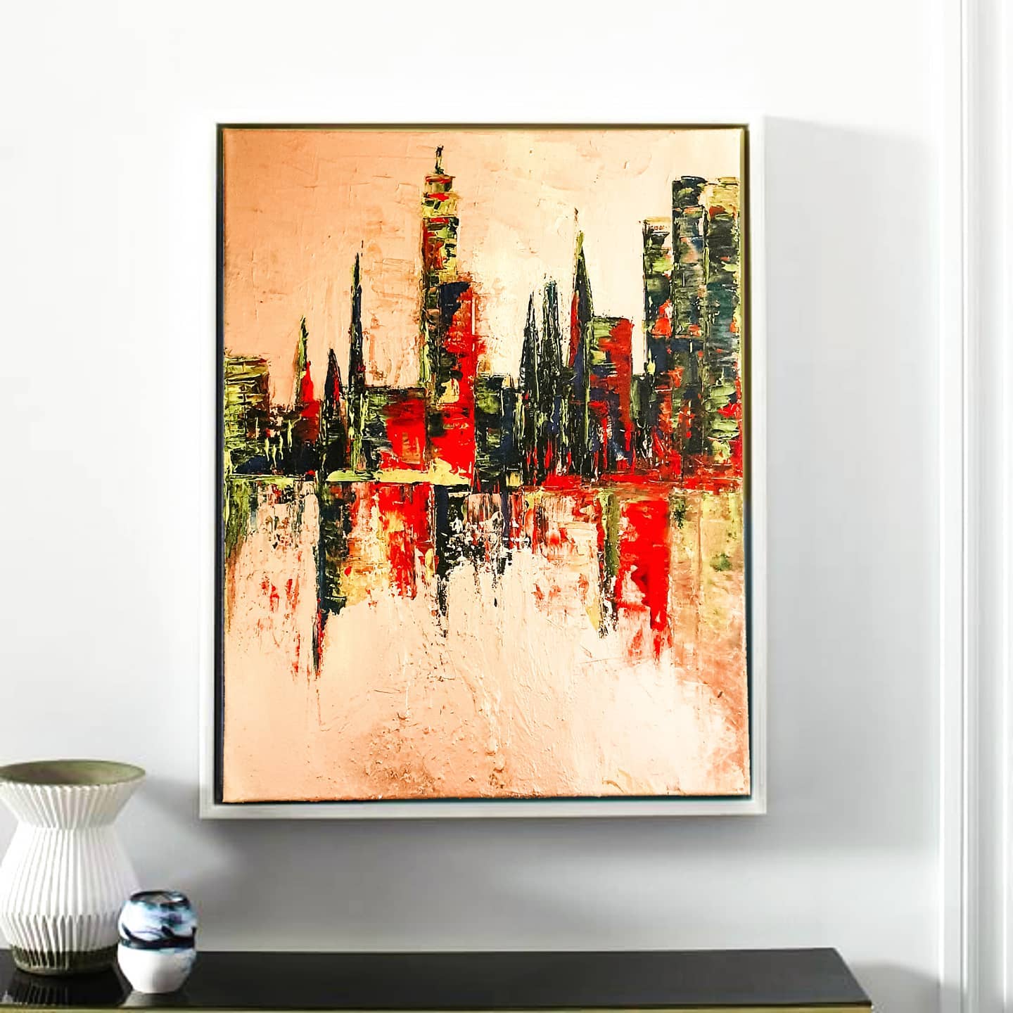 GOLDENYC / NEURODIVERCITY I
Manhattan Skyline Edition
16" x 20", Acrylic on Canvas
_________________________________________________
We are all connected; different colours of light hues on the visible spectrum. This is what makes us HUE-man. Empathy, Kindness, Understanding, Compassion, Community. This is a lifeline of love and love is gold (at the end of the rainbow)
Sold to: @beeingaudhd