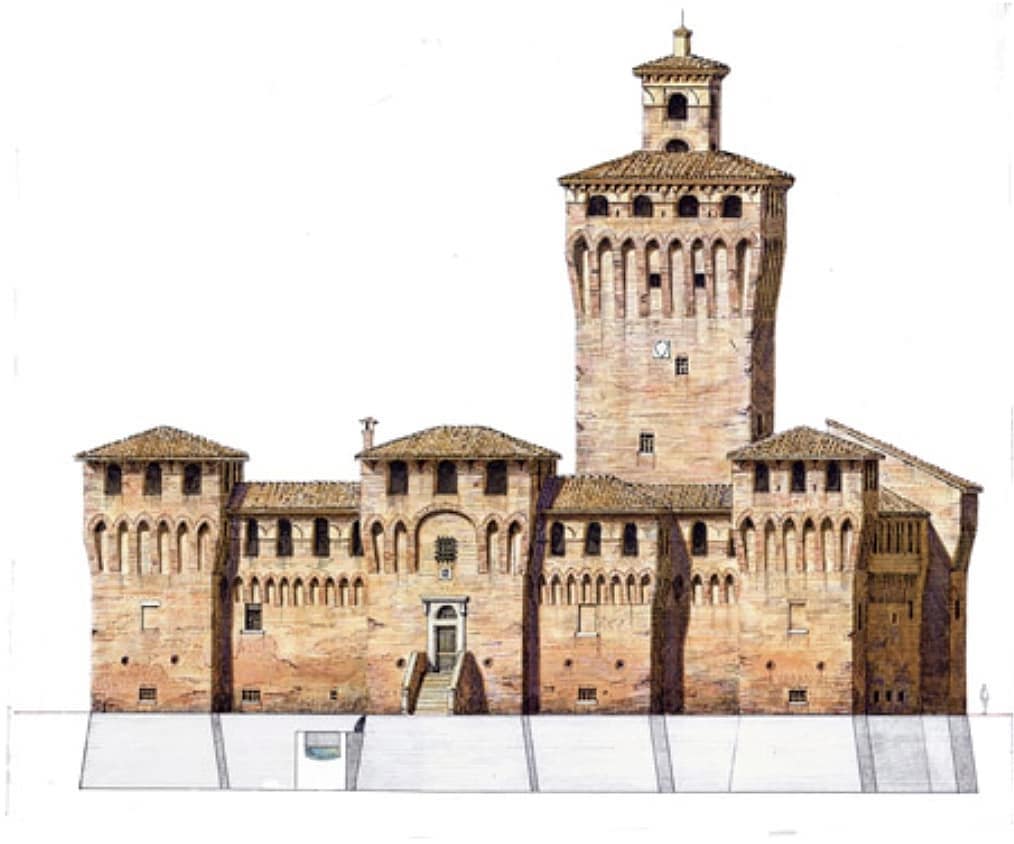 Una famosa rocca vicina al Castello di Tresigallo é quella di Cento. Il castello della città che diede i natali a Giovanni Francesco Barbieri, ovvero il Guercino, ebbe una primitiva costruzione, edificata nel 1378 per volontà del vescovo di Bologna, che fu sostituita da una nuova struttura militare attorno alla metà del secolo successivo.
Venne più volte potenziata e ampliata, soprattutto durante il soggiorno del Cardinale Giulio della Rovere (vescovo di Bologna e futuro Papa Giulio II), che commissionò anche cicli decorativi ora scomparsi (1485) e che, si dice, alloggiò più volte nel Castello.
Si presenta come un quadrilatero compatto, affiancato da quattro robusti torrioni. Un tempo la Rocca era circondata da un fossato alimentato dal canalino di Cento e presenta, per questa ragione, feritoie e bocche da fuoco ancora riconoscibili sui lati est e nord.
La Rocca è stata in parte danneggiata dal sisma del 2012, e successivamente è stata oggetto di restauro e miglioramento sismico, nello stesso periodo del Palazzo Pio di Tresigallo, il cui restauro è stato curato da ASP.ILT.
.
Il disegno è opera del maestro modenese Loreno Confortini, e si può vedere sul suo sito www.lorenoconfortini.it
.
.
#restauro #restauroconservativo #restaurobeniculturali #restaurolapideo #restauroarchitettonico #conservation #conservazione #conservazionedeibeniculturali #historical #building #heritage #tresigallo #ferrara #vivoferrara #volgoferrara #igersferrara #ig_ferrara #vivoemiliaromagna #volgoemiliaromagna #igersemiliaromagna #ig_emiliaromagna #volgoitalia #igersitalia #igitalia #vivoitalia #beniculturali30