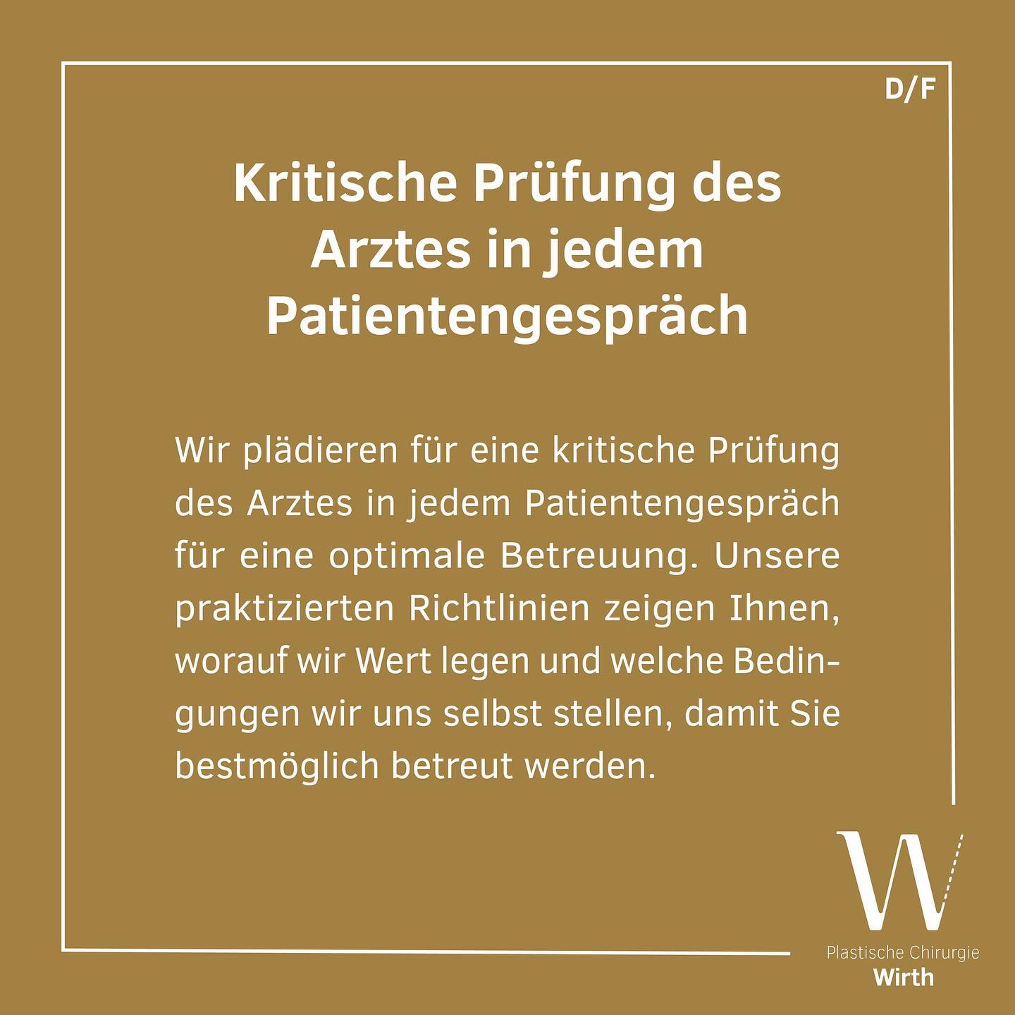 Kritische Prüfung des Arztes in jedem Patientengespräch:
• Wunsch zur OP muss vom Patienten ausgehen
• Lückenlose Aufklärung inkl. möglicher Risiken sind Pflicht
• Schutz der Gesundheit des Patienten steht an erster Stelle
• Überfordert mich die OP?
• Können mögliche Komplikationen beherrscht werden?
• Ist die Nachbehandlung gewährleistet?
• Stehen kommerzielle Interessen im Vordergrund?
• Keine Garantie weder zum OP-Verlauf noch zum Ergebnis möglich
• Das Beratungsgespräch sollte immer vom Arzt durchgeführt und verantwortet werden
• Operationen auf Pump oder Ratenzahlungen gelten als unseriös
• Gewährleistung einer ausreichenden Versicherung
•Le désir de subir une opération doit venir du patient
• Une information complète incluant les risques possibles est obligatoire
• La protection de la santé du patient est primordiale
• L'opération me surcharge ?
• Les complications éventuelles peuvent-elles être maîtrisées ?
• Le traitement postopératoire est-il garanti ?
• Est-ce que des intérêts commerciaux sont-ils au premier plan ?
• Aucune garantie ne peut être donné ni sur le déroulement de l'opération ni sur le résultat
• La consultation doit toujours être effectuée par le médecin et il en est responsable
• Les opérations sur crédit ou sur paiement par tranches sont considérées comme douteuses
• Une assurance adéquate doit être garantie
#praxiswirth #drmedraphaelwirth #plastischechirurgie