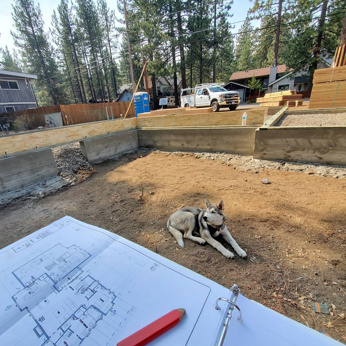 Fender is making sure there will be enough room to crawl under this new house in Lake Tahoe.