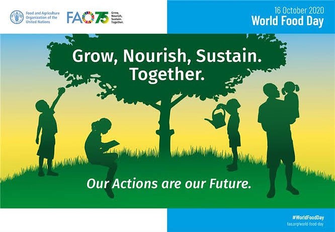 Happy #WorldFoodDay #FAO #OjoPerucano
World Food Day is an international day celebrated every year around the world on 16 October in honor of the date of the founding of the Food and Agriculture Organization of the United Nations in 1945. The day is celebrated widely by many other organizations concerned with food security, including the World Food Programme and the International Fund for Agricultural Development.World Food Programme got the Nobel Prize in Peace for the year 2020 for their efforts to combat hunger, contribution to make peace in conflicted areas and for playing role of driving force to stop the use of hunger in the form of a weapon for war and conflict.