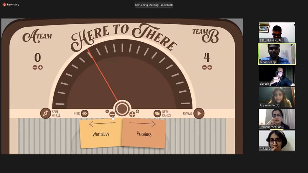 Enjoying our BoardgameNight with Remen, Priyanka, @ankita_doppal , @g.sandeepp and @devesh.pratapsingh.39
We played heretothere a variation of wavelength.
#boardgames #stayhome #boardgamewithfriends #meetup #bondingovergames #newfriends #teamgames #saltedmangoes #kochi