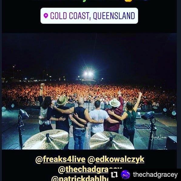 #Repost @thechadgracey
• • • • • •
Oh my. 2 years ago rockin #australia 2 year later rockin my house. 😂🤦🏻♂️🤷🏻♂️ We’ll be back one day soon! #covidbullshit #dwdrums #zildjiancymbals #promarksticks #evansdrumheads #freaks4live #chadgracey #chadgraceyhateshashtags
