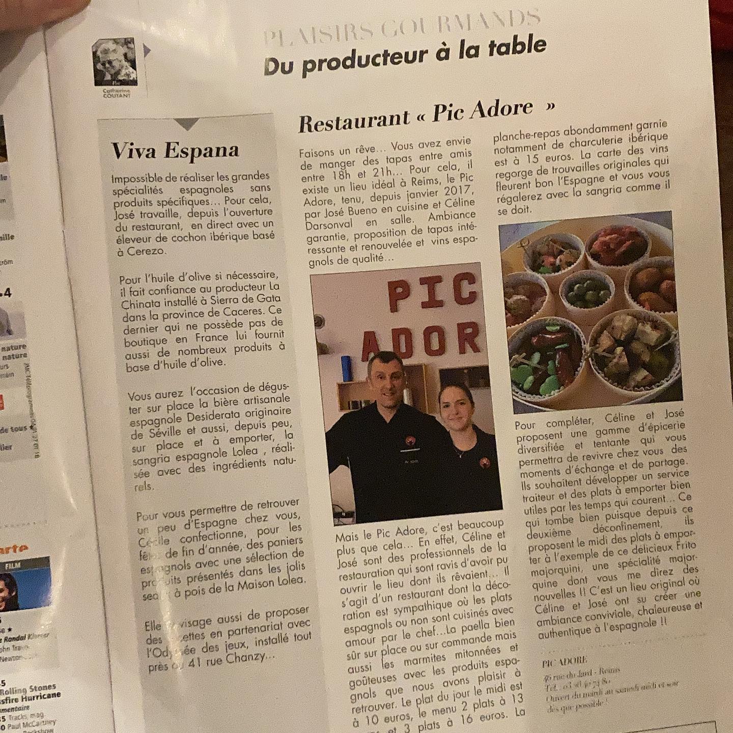 Merci @newsmagchamp pour votre article mettant en valeur notre travail. #newsmagchamp #reims #picadore