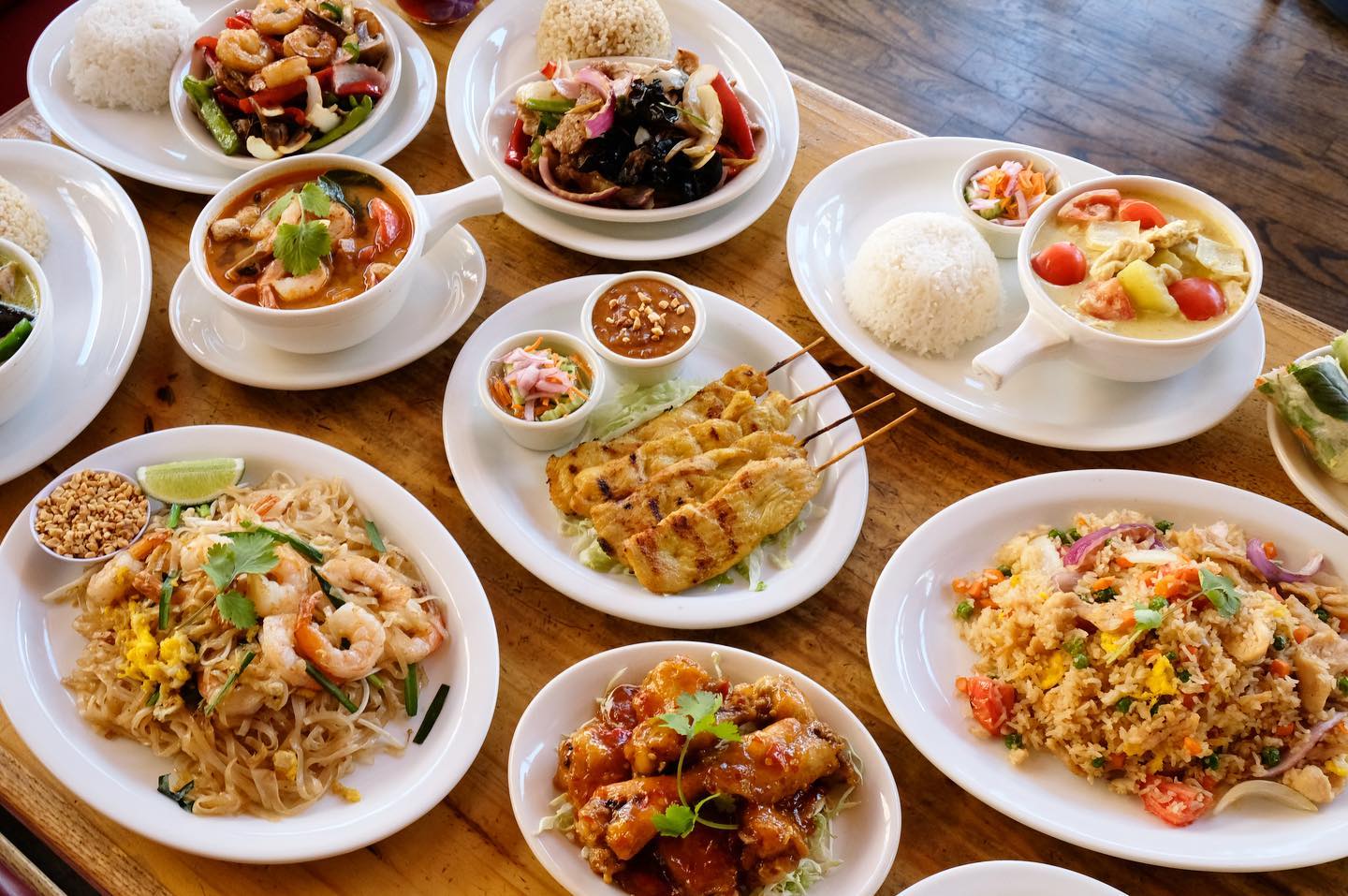 Its a beautiful day, take the day off from cooking and order some delicious Thai food from Thai Corner Café & Bar. Appetizer, soup, curry, sauteed, fried rice, noodle, and dessert...we've got all bases covered. Visit www.thaicornercafe.net to explore our menu and place your order online. 🙏🏻👍😊
📍Thai Corner Café & Bar
100 W 2nd St, Reno, Nevada 89501
Tel: (775) 327-4333
Order online: www.thaicornercafe.net
We also deliver via @Grubhub
HOURS ⏰
Tue-Thu 11:30am-8pm
Fri-Sat 11:30am-9pm
Sun-Mon Closed
We accept dine-in by reservation only until further notice.
#thaicornercafe #thaifoodstagram #thairestaurant #eatthaifood #foodie #thaifood #reno #renonevada #renoeats #renofoodies #eatlocal #bayareabites #thrillist #bestthaifoodreno #yelpreno #visitreno #discoverreno #renotahoe #renosmallbusiness #renofoodporn #renofood #cocktails #wine #beer #solutionbox360